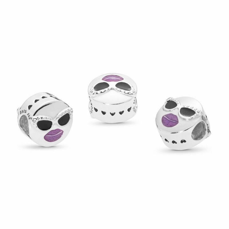 Pandora Stay Cool Charm - Sterling Silver/Enamel/Black/Cubic Zirconia - Canada | NK4834GV